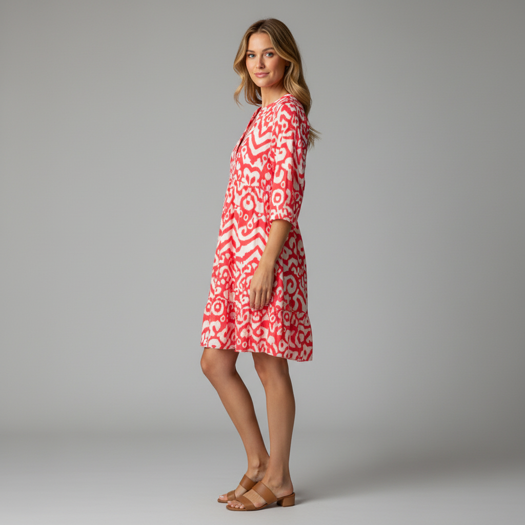 Boho Print Swing Dress