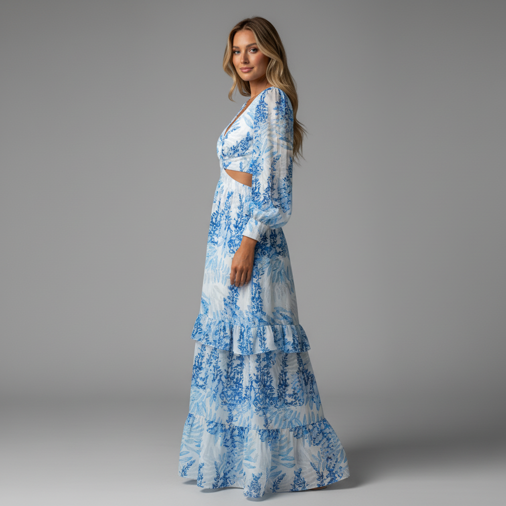 Gwen Ruffle Maxi Dress