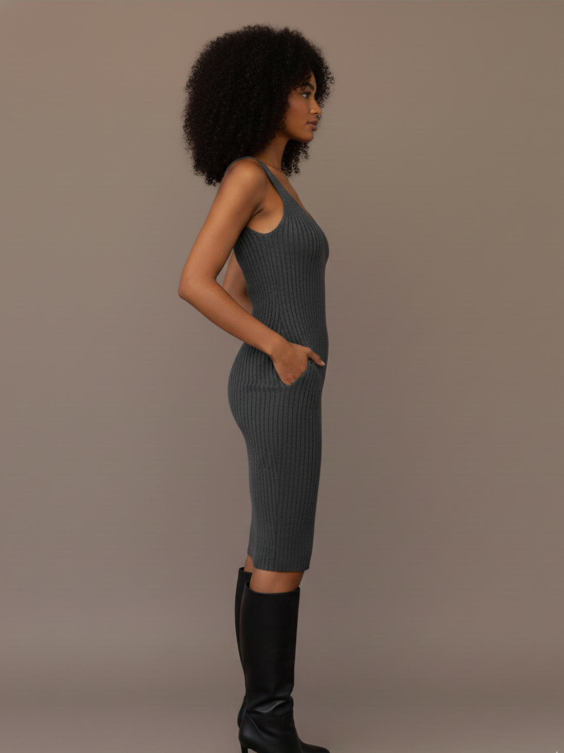 Janice Sleeveless Sweater Dress