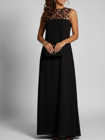 Noire V-Back Evening Dress