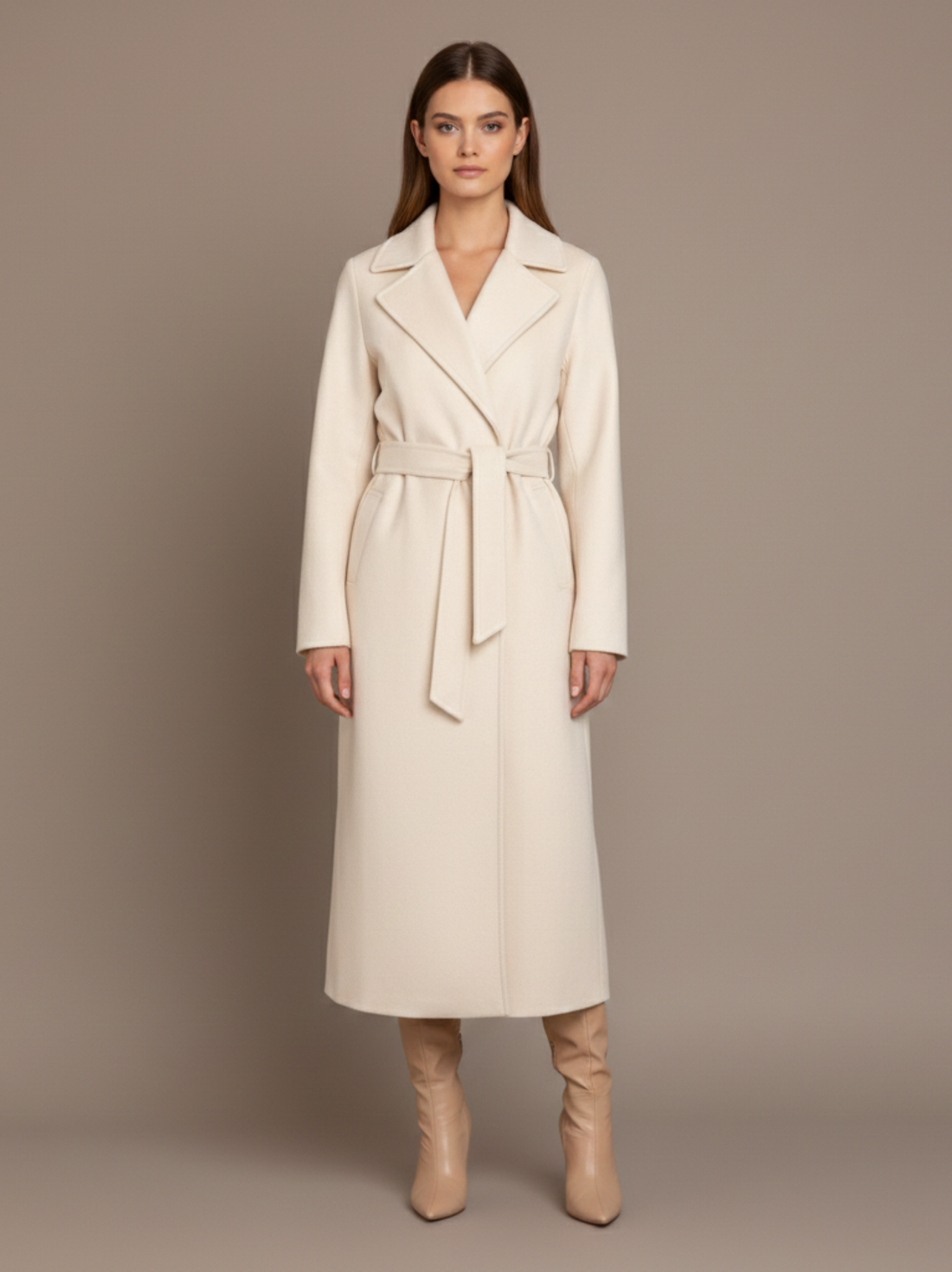 Stephanie Turn Down Collar Elegant Coat