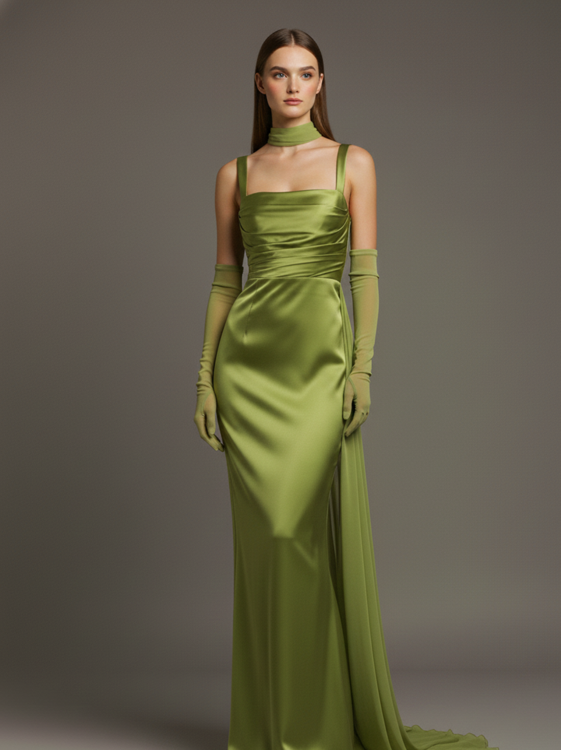 Adriana Satin Halter Backless Maxi Dress