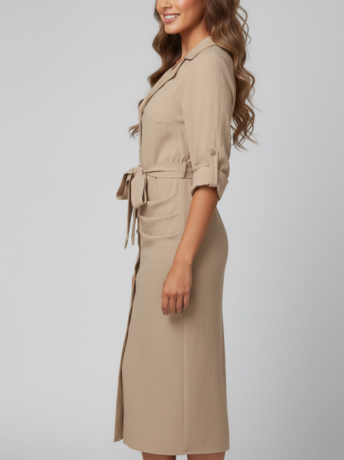 Danica Lace-Up Office Dress