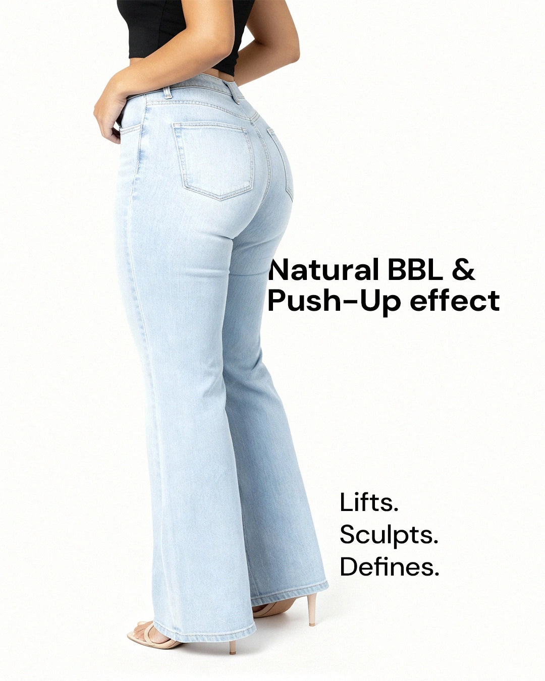 The BBL Wide Leg Jeans Mid Rise