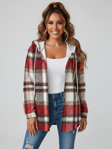 Bria Plaid Hooded Jacket