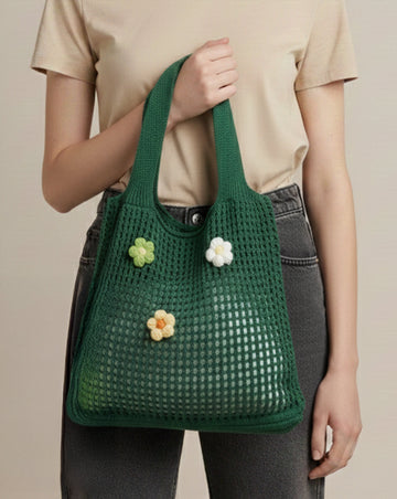 Adena Knitted Hollow Shoulder Bag