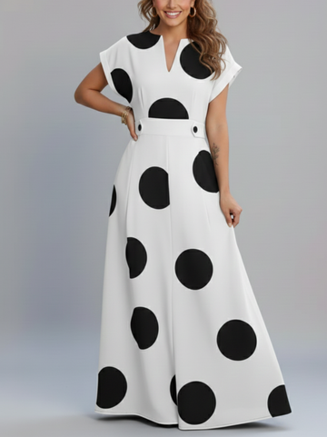 Elise Polka Dot Wide-Leg Jumpsuit