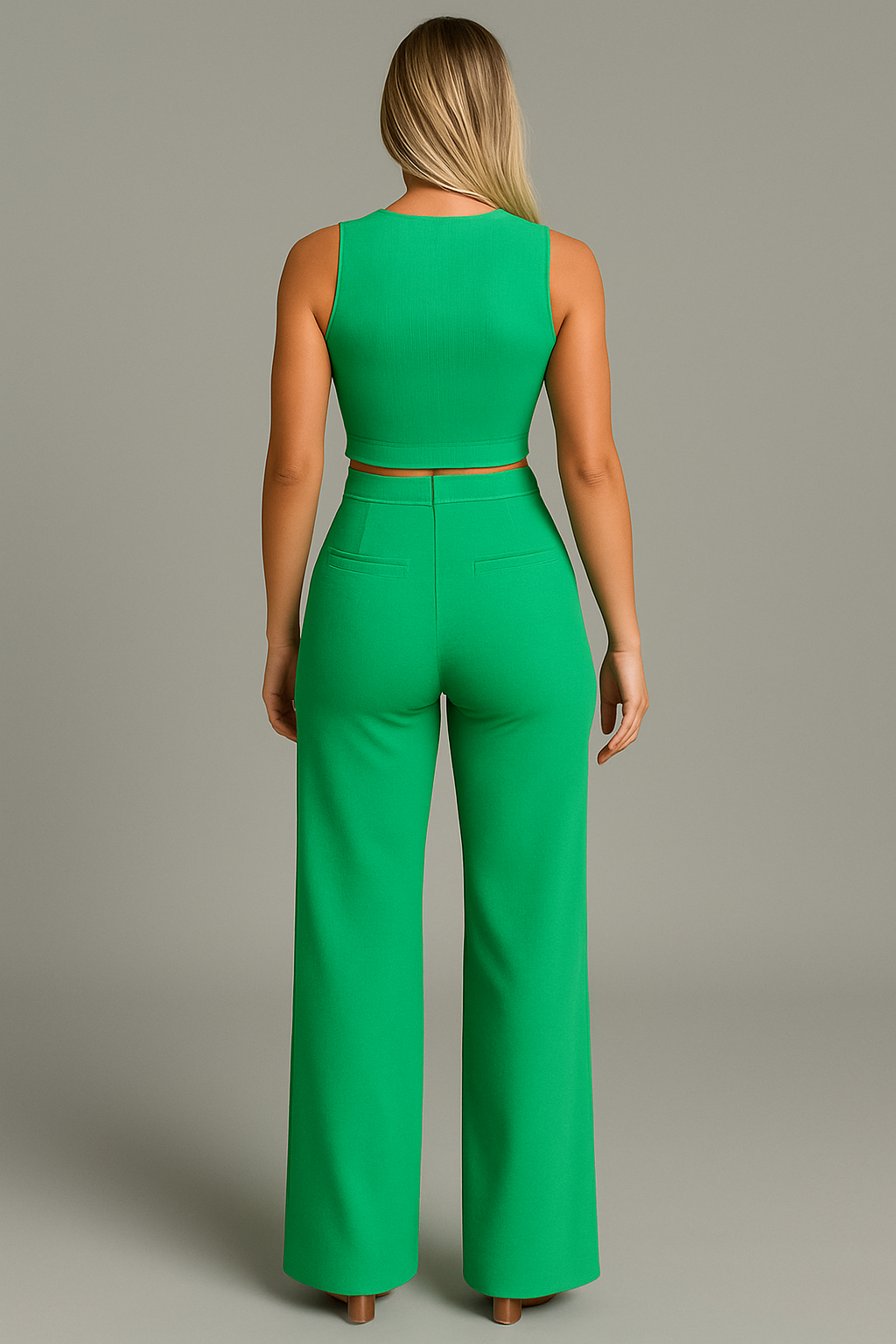 Venice Cut Out Sleeveless Top and Trouser Set