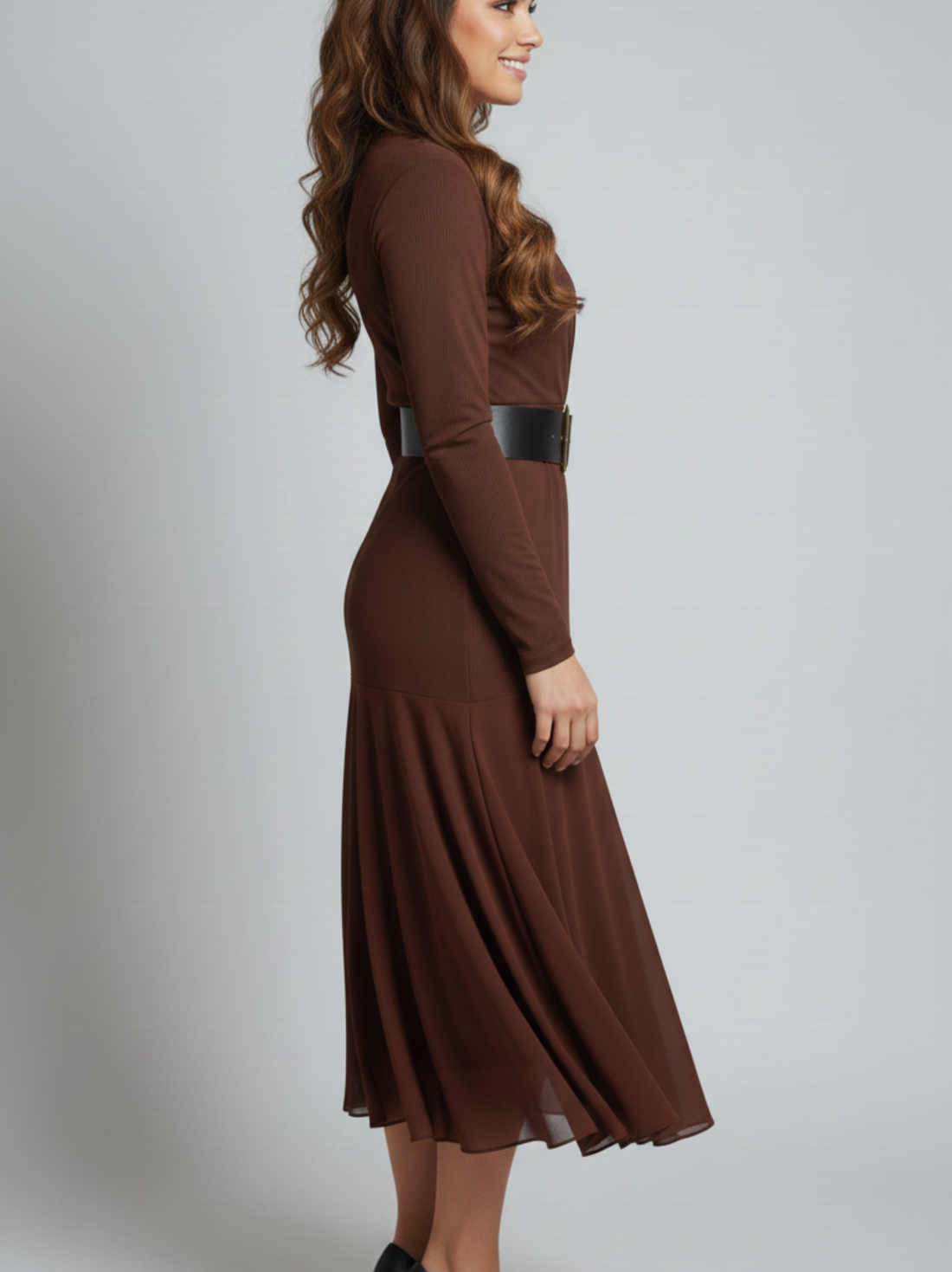 Annalise Patchwork Knit Maxi Dress