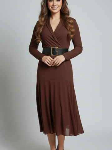 Annalise Patchwork Knit Maxi Dress