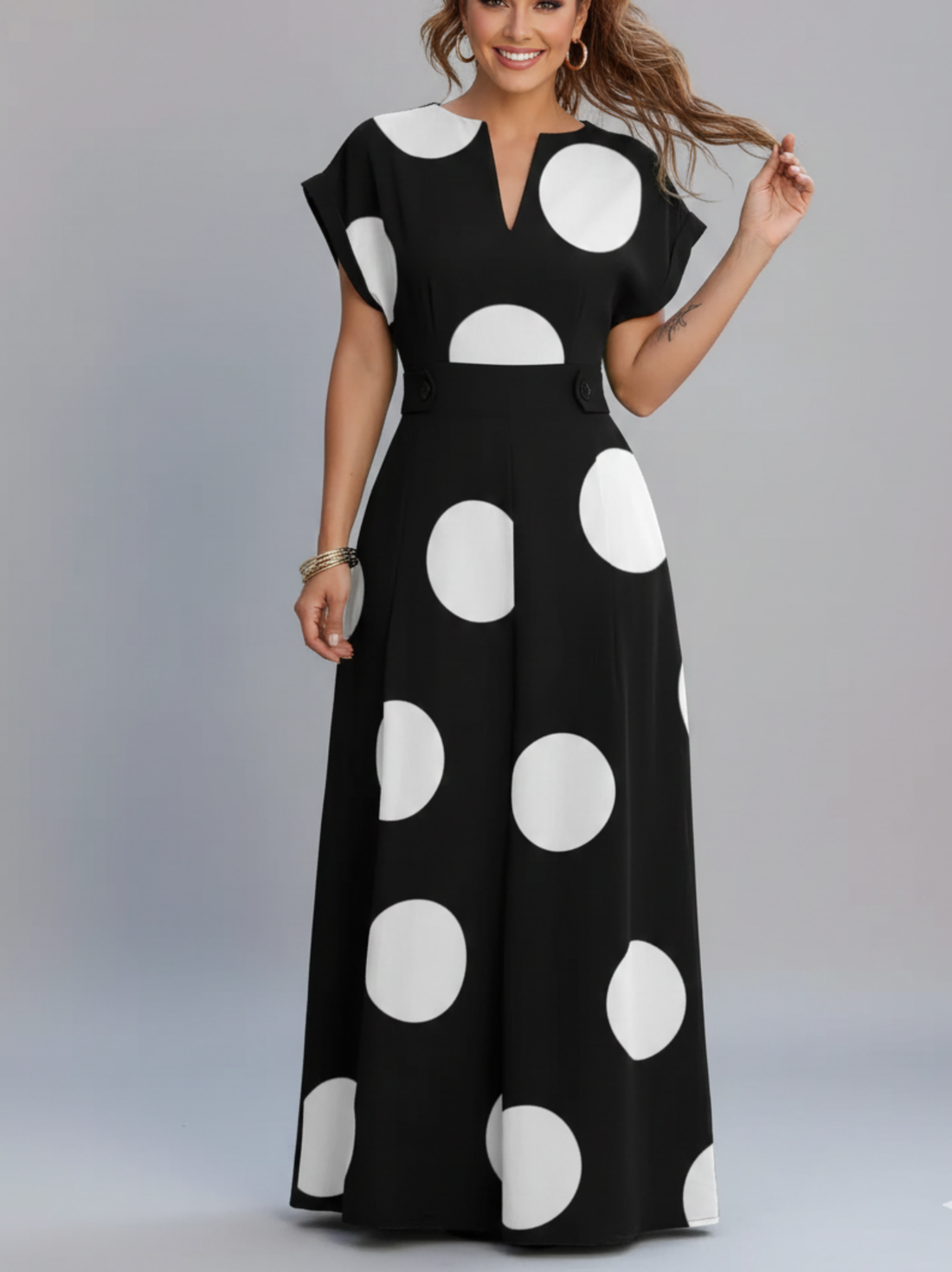 Elise Polka Dot Wide-Leg Jumpsuit