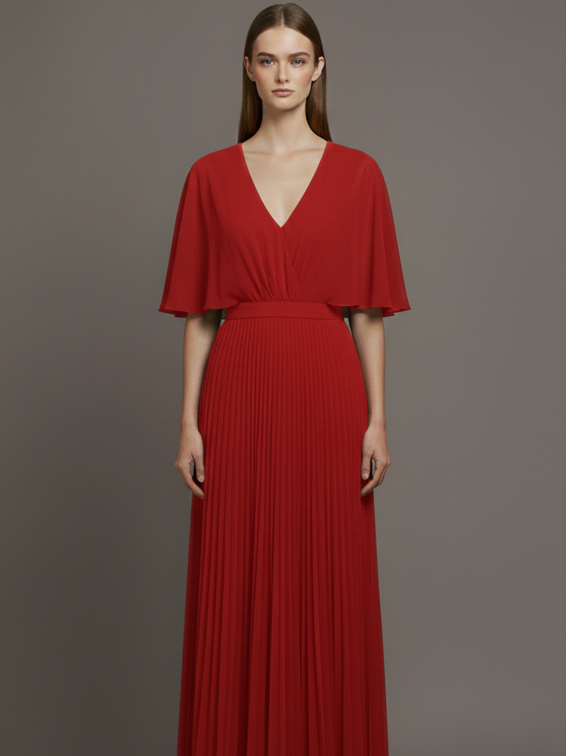 Elowen Soft-Green Chiffon Evening Dress