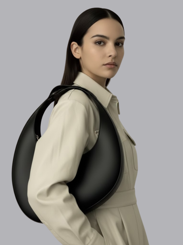 Sculpted Crescent Shoulder Bag