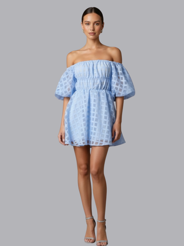 Crizza Puff Sleeve Mini Dress
