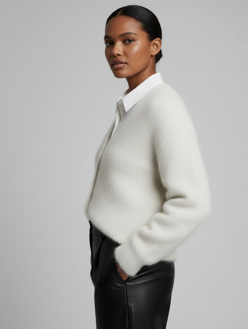 Oversized Soft Wool Blend Cardigan