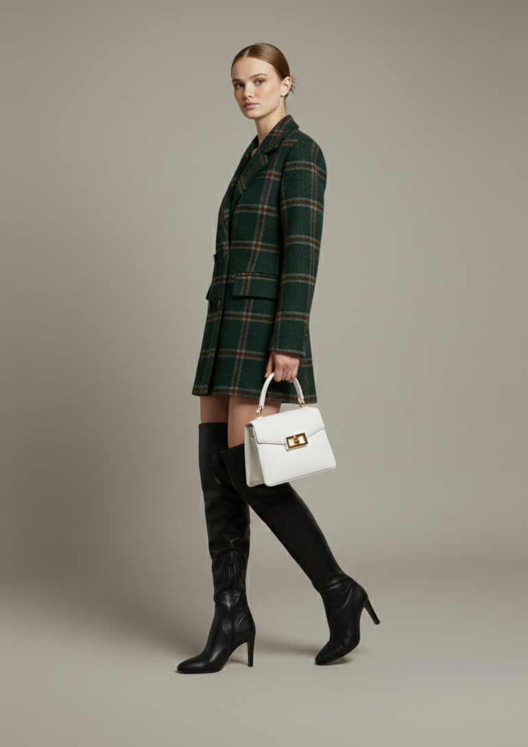 Serena Tweed Blends Street Coat