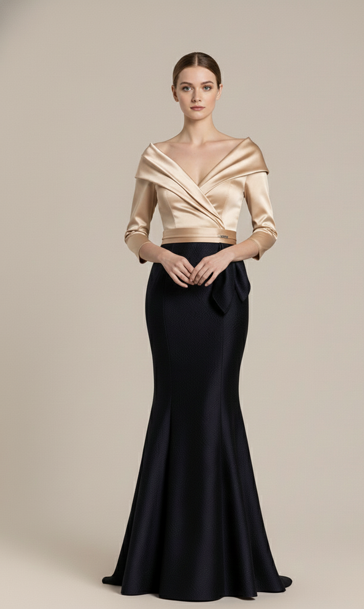 Elara Satin Mermaid Evening Gown