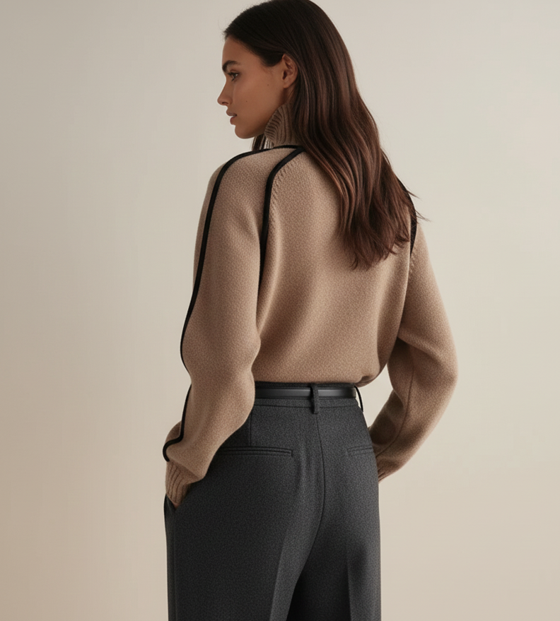 Minimalist Soft Knit Turtleneck Sweater