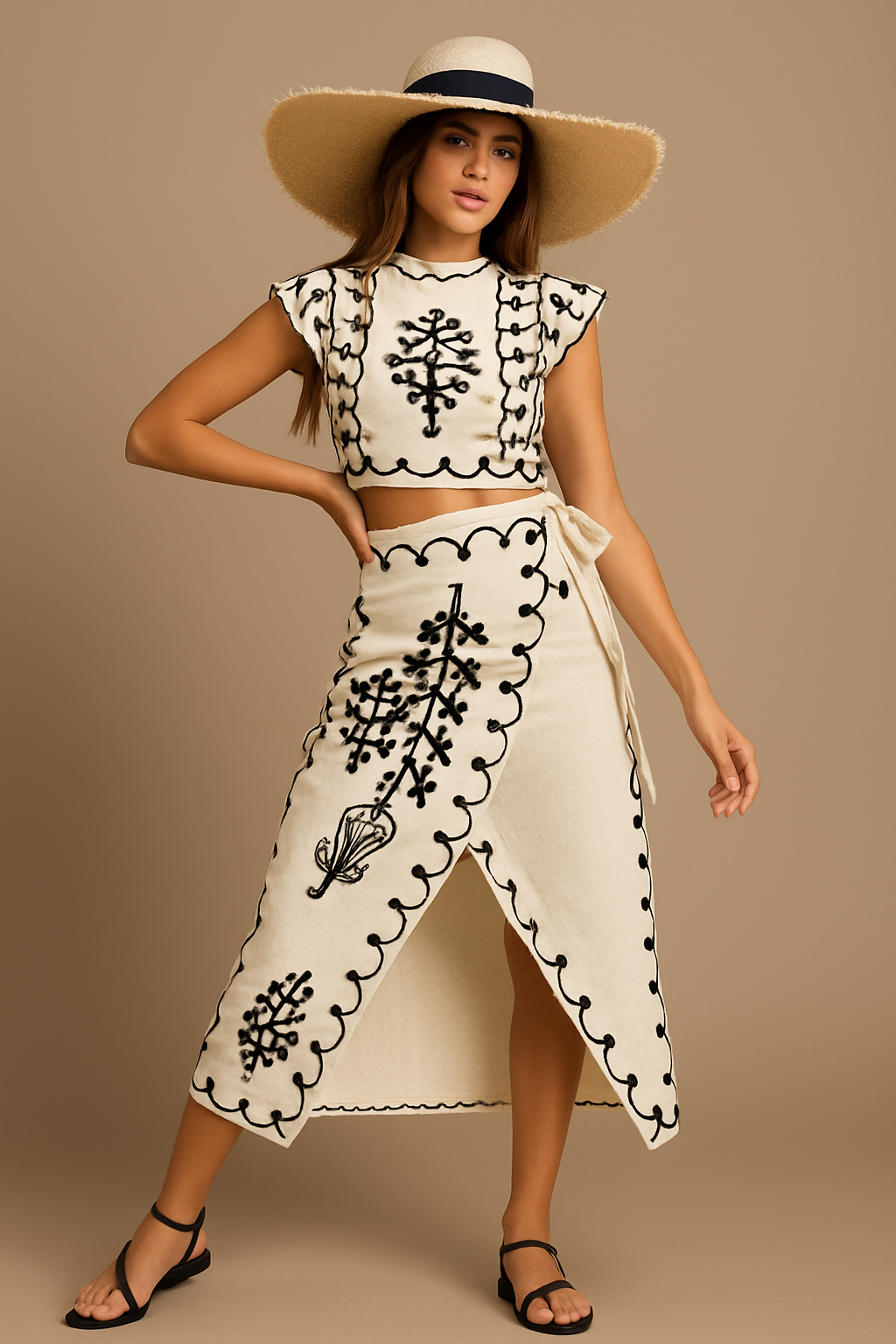 Trina Bohemian Top and Skirt Set