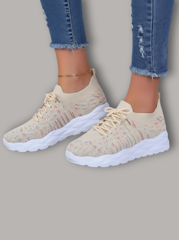 Soft Knit Lace-Up Trainers