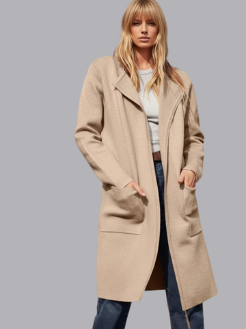 Classic Longline Open Front Coat